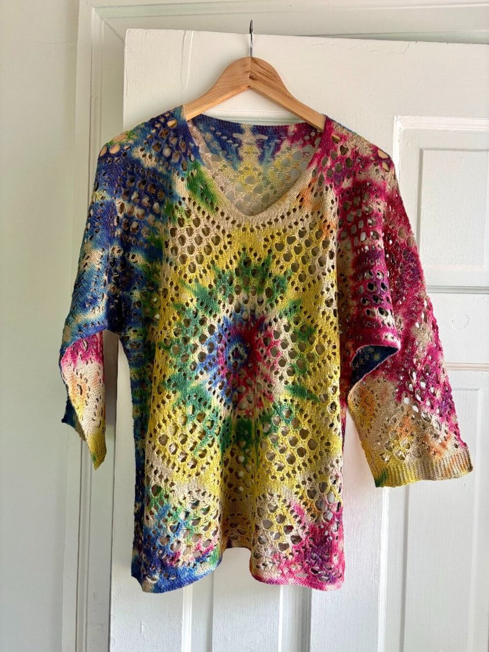 Crochet Tie-Dyed Sweater